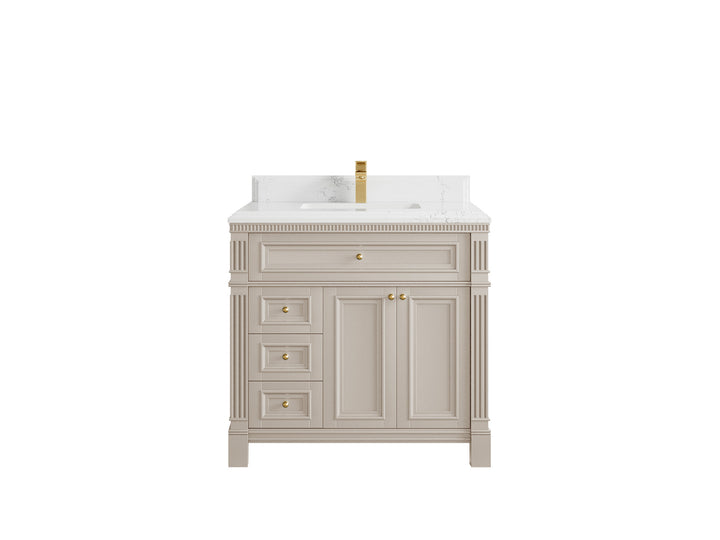 Paris 36 in. W x 22 in. D Center Sink Bathroom Vanity - photo 26