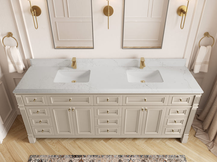 Paris 84 in. W x 22 in. D Double Sink Bathroom Vanity - photo 25