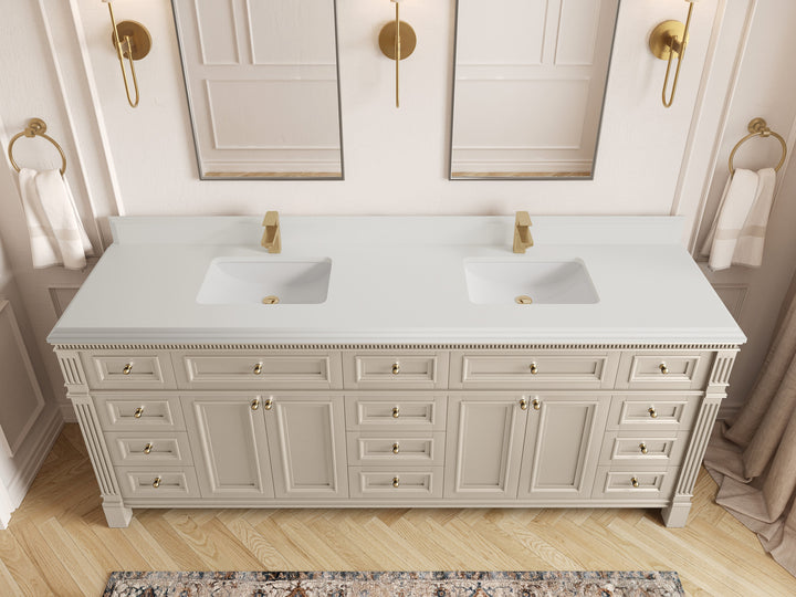 Paris 84 in. W x 22 in. D Double Sink Bathroom Vanity - photo 27