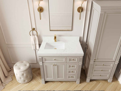 Paris 36 in. W x 22 in. D Left Offset Sink Bathroom Vanity