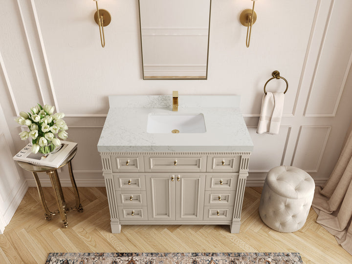 Paris 42 in. W x 22 in. D Single Sink Bathroom Vanity - photo 29