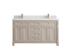 Paris 60 in. W x 22 in. D Double Sink Bathroom Vanity - photo 30