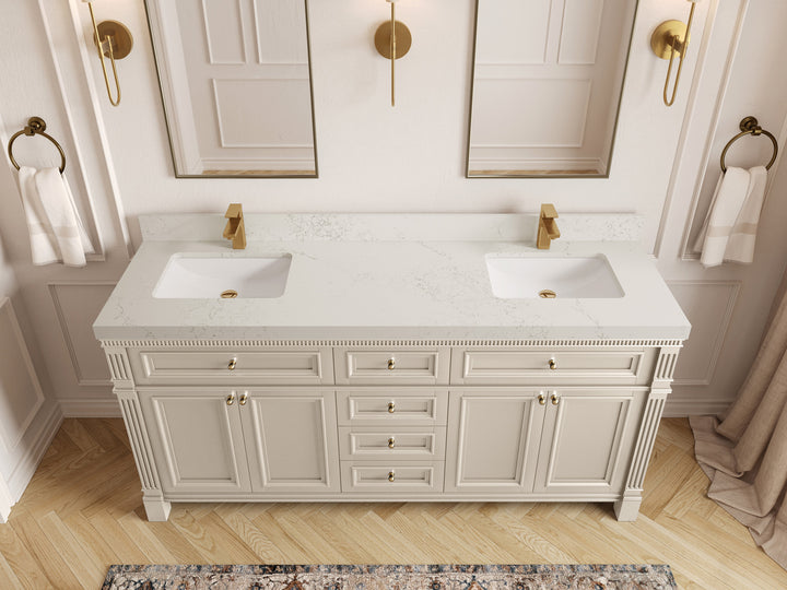 Paris 72 in. W x 22 in. D Double Sink Bathroom Vanity - photo 29