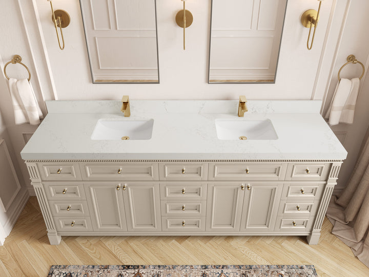 Paris 84 in. W x 22 in. D Double Sink Bathroom Vanity - photo 29