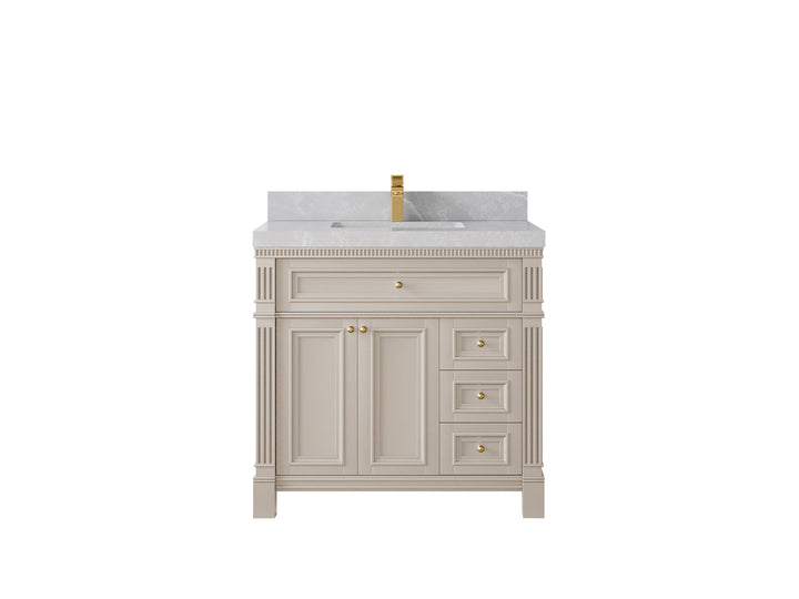 Paris 36 in. W x 22 in. D Center Sink Bathroom Vanity - photo 32