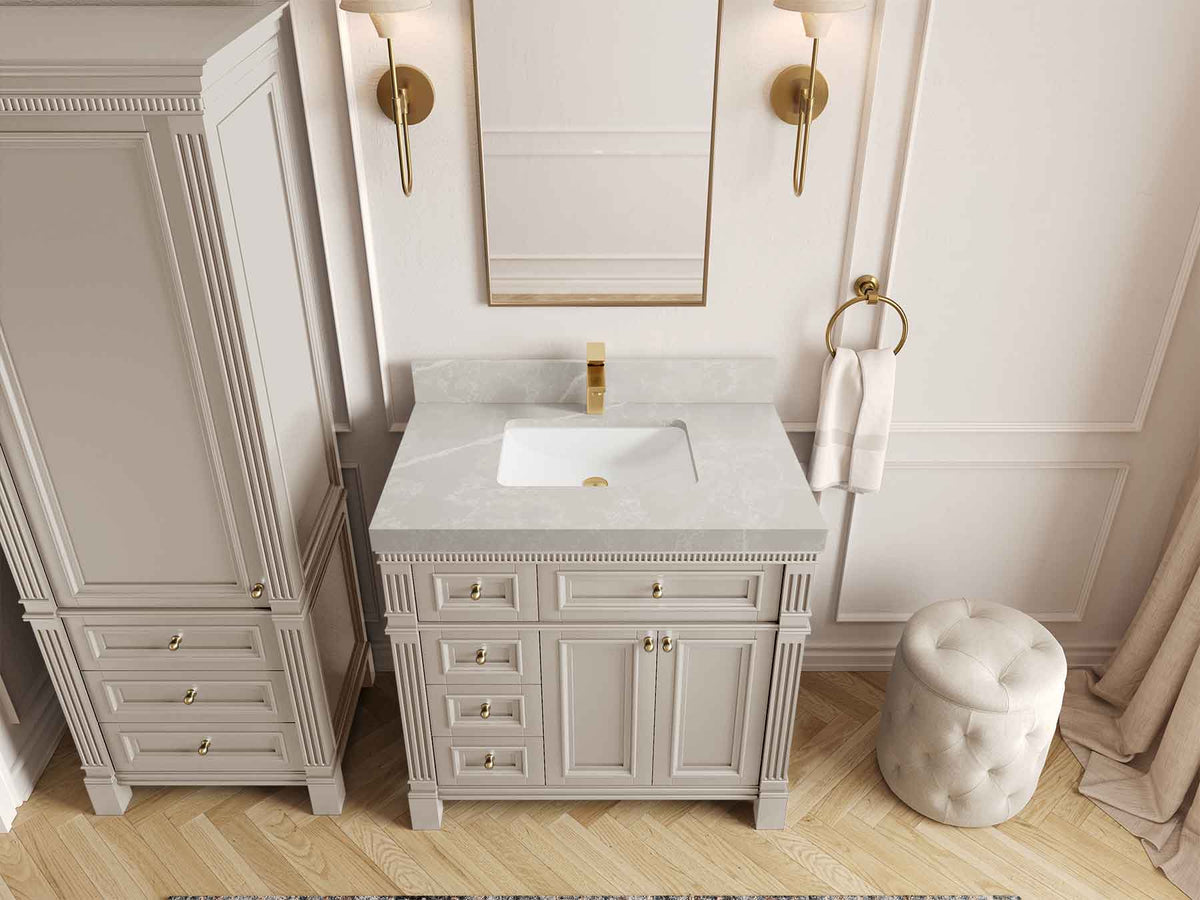 Paris 36 in. W x 22 in. D Center Sink Bathroom Vanity