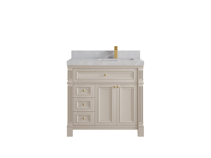 Paris 36 in. W x 22 in. D Right Offset Sink Bathroom Vanity - photo 30
