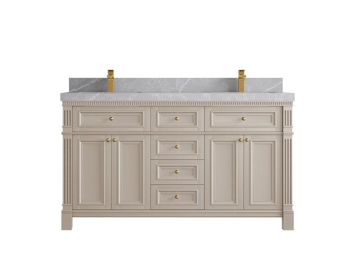 Paris 60 in. W x 22 in. D Double Sink Bathroom Vanity - photo 32