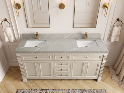 Paris 72 in. W x 22 in. D Double Sink Bathroom Vanity