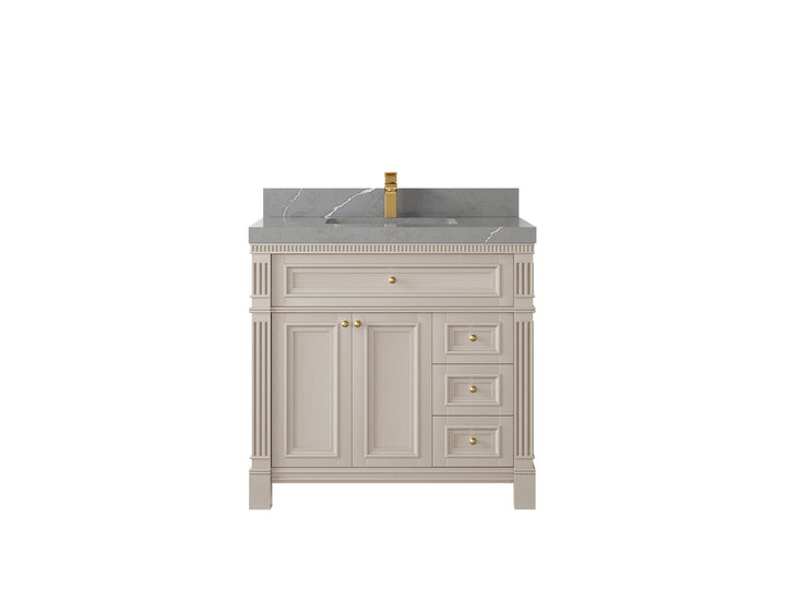 Paris 36 in. W x 22 in. D Center Sink Bathroom Vanity - photo 34