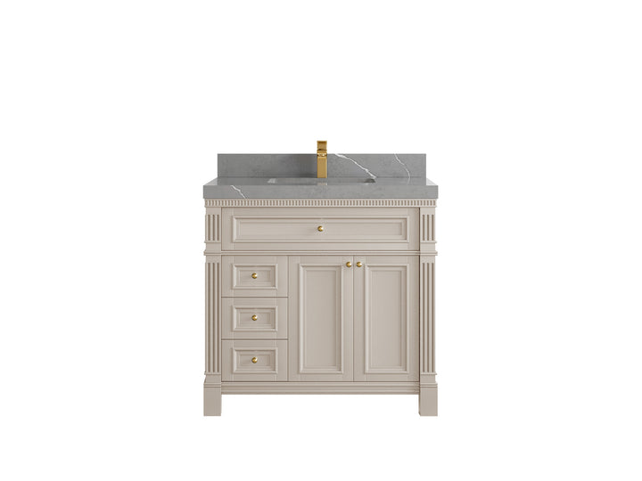 Paris 36 in. W x 22 in. D Center Sink Bathroom Vanity - photo 34