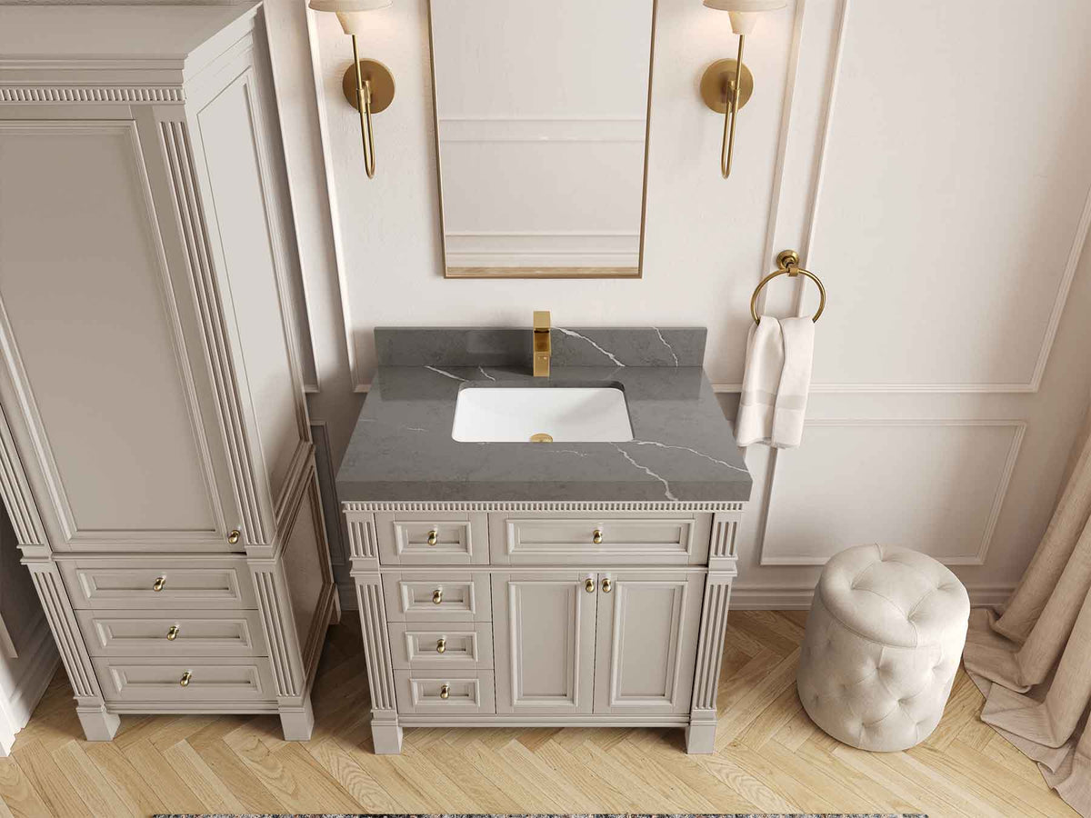 Paris 36 in. W x 22 in. D Center Sink Bathroom Vanity