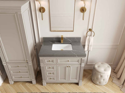 Paris 36 in. W x 22 in. D Center Sink Bathroom Vanity
