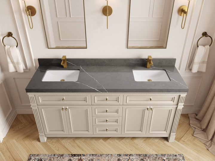 Paris 72 in. W x 22 in. D Double Sink Bathroom Vanity - photo 33