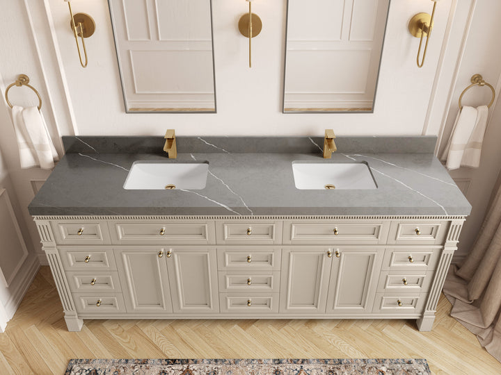 Paris 84 in. W x 22 in. D Double Sink Bathroom Vanity - photo 33