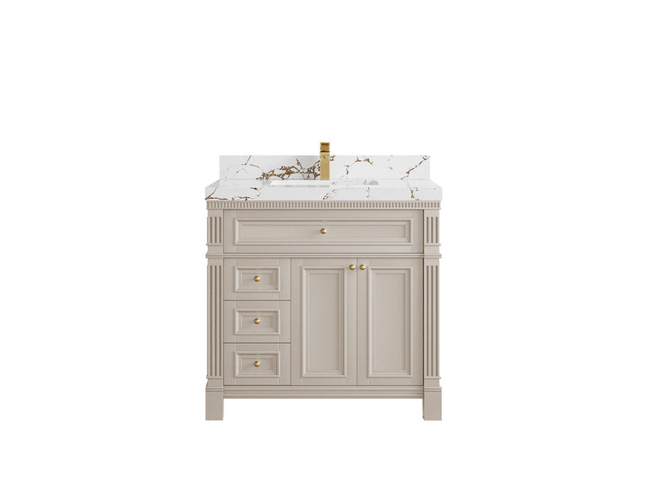 Paris 36 in. W x 22 in. D Center Sink Bathroom Vanity - photo 36