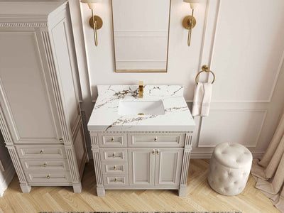 Paris 36 in. W x 22 in. D Center Sink Bathroom Vanity