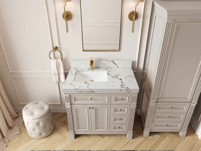 Paris 36 in. W x 22 in. D Left Offset Sink Bathroom Vanity