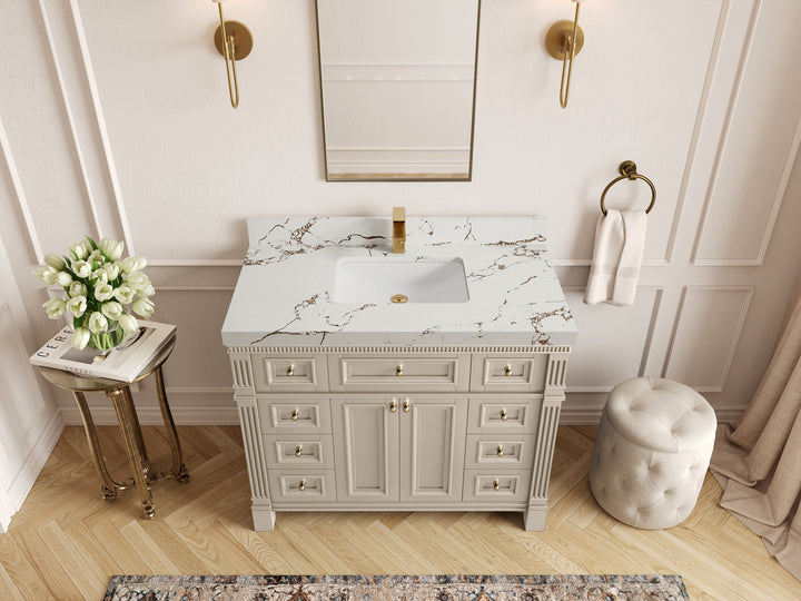 Paris 42 in. W x 22 in. D Single Sink Bathroom Vanity - photo 35