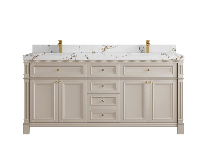 Paris 72 in. W x 22 in. D Double Sink Bathroom Vanity - photo 36