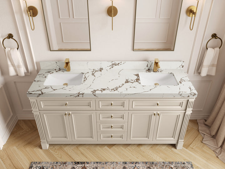 Paris 72 in. W x 22 in. D Double Sink Bathroom Vanity - photo 35