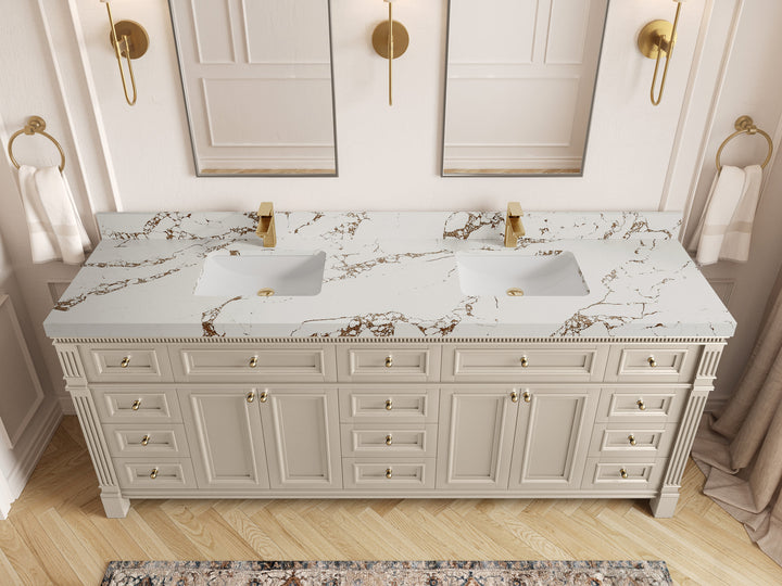 Paris 84 in. W x 22 in. D Double Sink Bathroom Vanity - photo 35