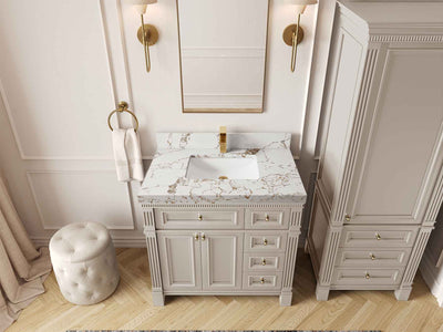 Paris 36 in. W x 22 in. D Bathroom Vanity with Center Sink