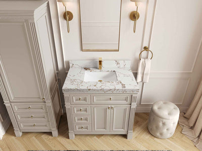 Paris 36 in. W x 22 in. D Center Sink Bathroom Vanity