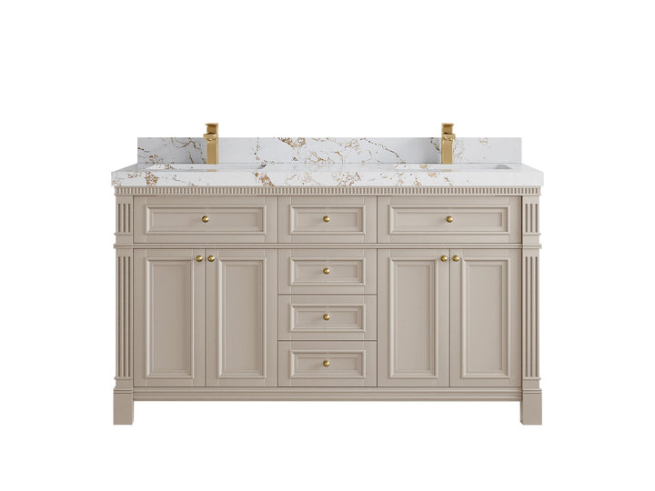 Paris 60 in. W x 22 in. D Double Sink Bathroom Vanity - photo 38