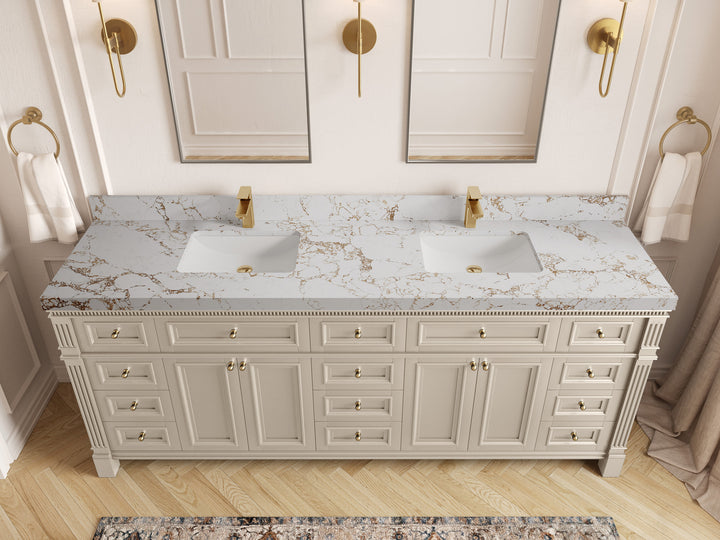 Paris 84 in. W x 22 in. D Double Sink Bathroom Vanity - photo 37