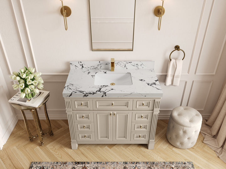 Paris 42 in. W x 22 in. D Single Sink Bathroom Vanity - photo 39