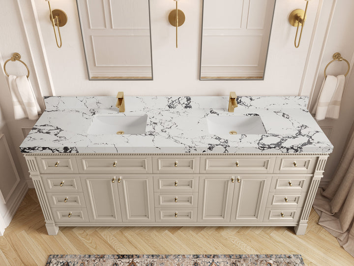 Paris 84 in. W x 22 in. D Double Sink Bathroom Vanity - photo 39