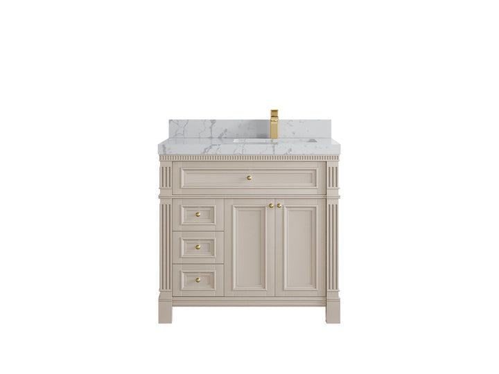 Paris 36 in. W x 22 in. D Right Offset Sink Bathroom Vanity - photo 40