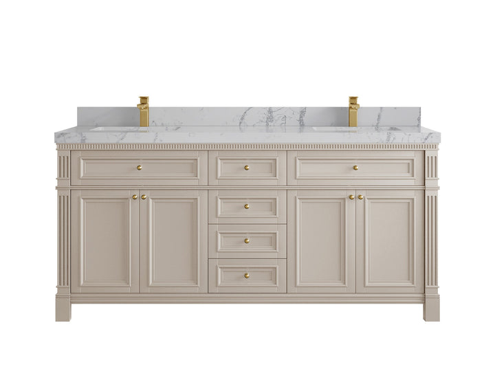 Paris 72 in. W x 22 in. D Double Sink Bathroom Vanity - photo 42