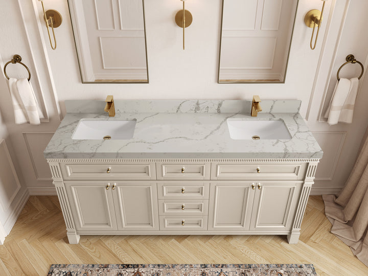 Paris 72 in. W x 22 in. D Double Sink Bathroom Vanity - photo 41