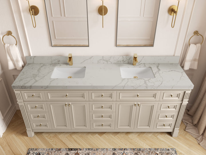 Paris 84 in. W x 22 in. D Double Sink Bathroom Vanity - photo 41