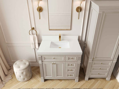 Paris 36 in. W x 22 in. D Bathroom Vanity with Center Sink