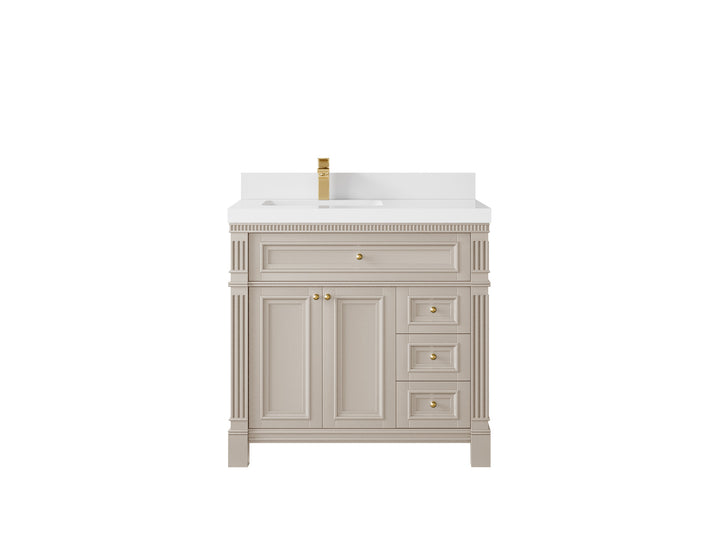 Paris 36 in. W x 22 in. D Left Offset Sink Bathroom Vanity - photo 40
