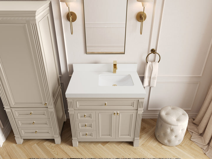 Paris 36 in. W x 22 in. D Right Offset Sink Bathroom Vanity - photo 41