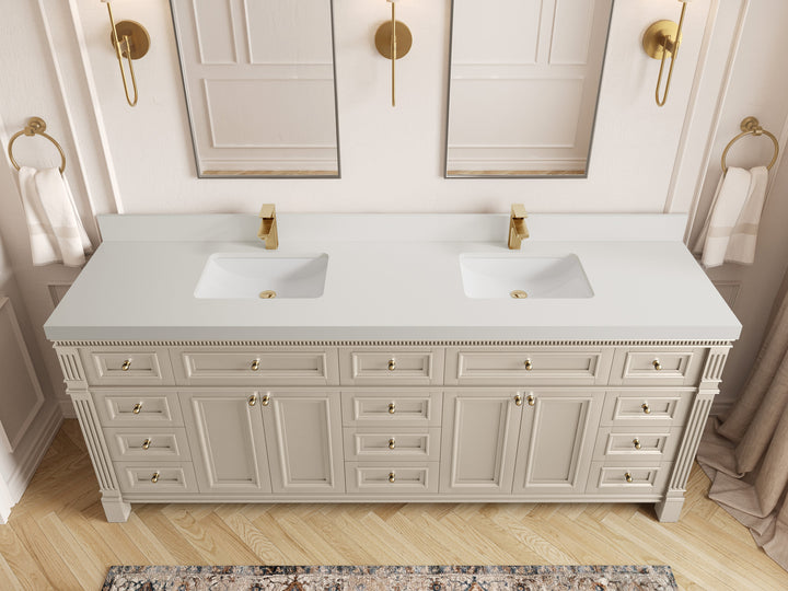 Paris 84 in. W x 22 in. D Double Sink Bathroom Vanity - photo 43