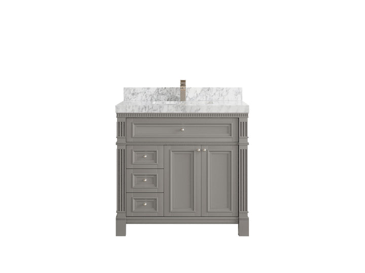 Paris 36 in. W x 22 in. D Center Sink Bathroom Vanity - photo 8