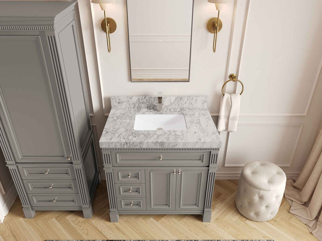 Paris 36 in. W x 22 in. D Center Sink Bathroom Vanity