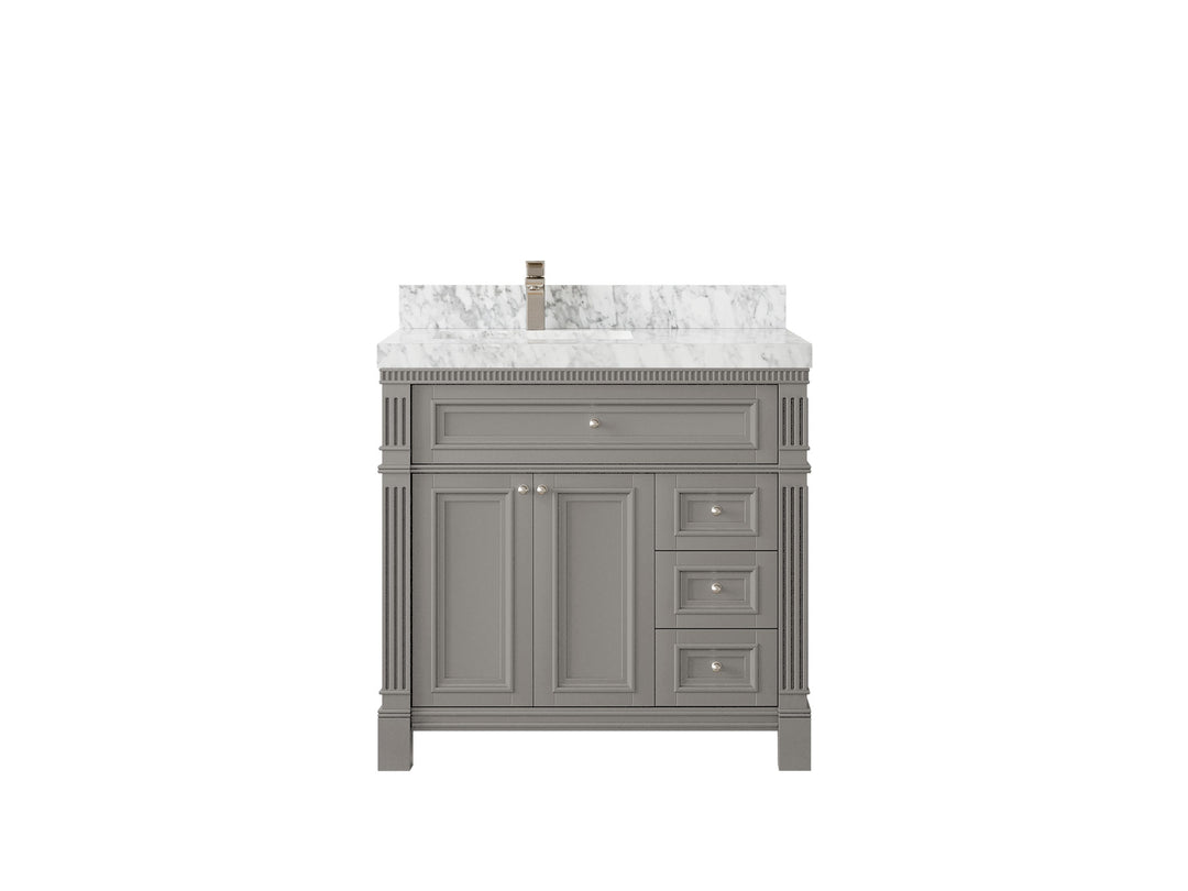 Paris 36 in. W x 22 in. D Left Offset Sink Bathroom Vanity