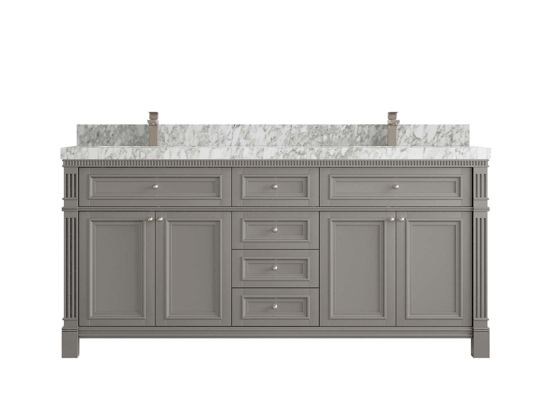 Paris 72 in. W x 22 in. D Double Sink Bathroom Vanity