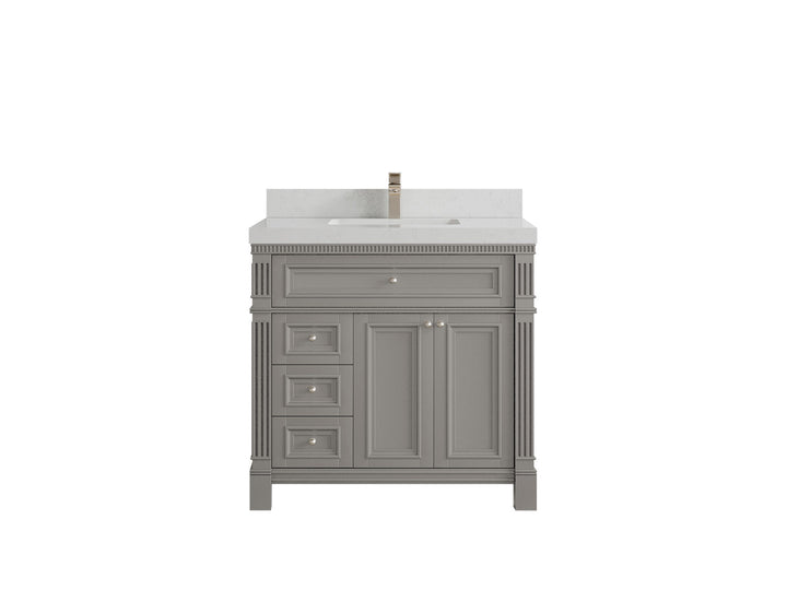 Paris 36 in. W x 22 in. D Center Sink Bathroom Vanity - photo 10