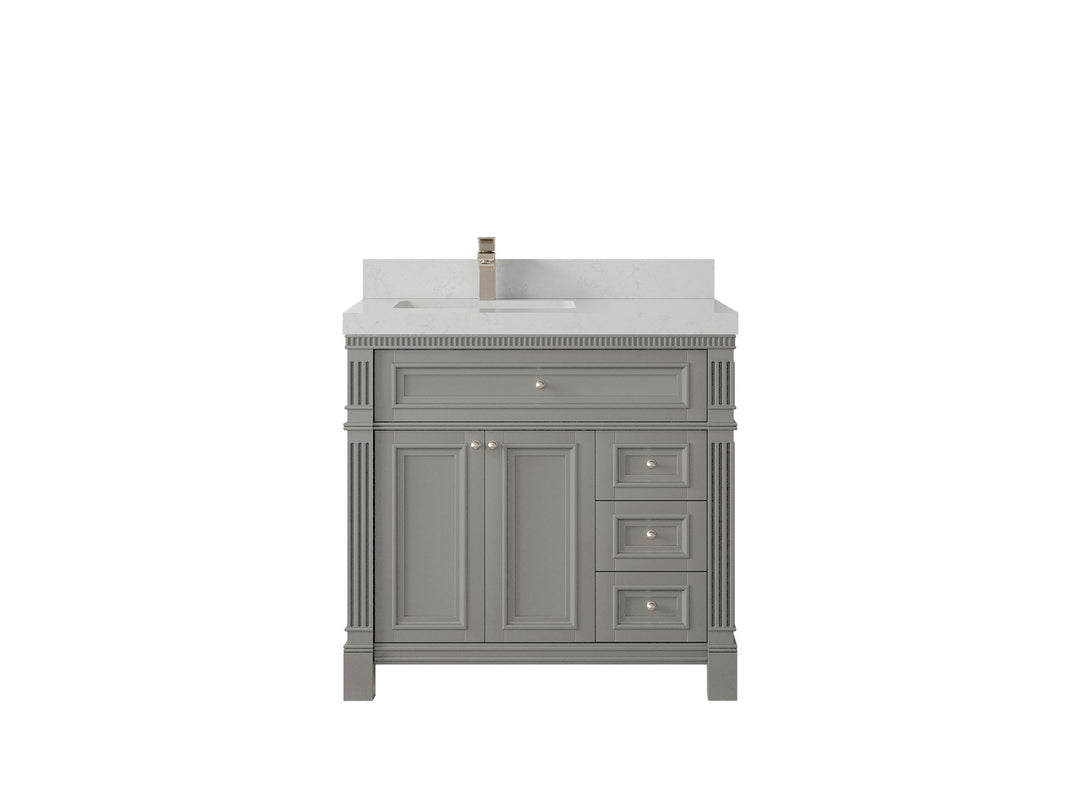 Paris 36 in. W x 22 in. D Left Offset Sink Bathroom Vanity