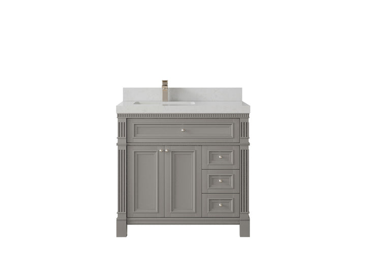 Paris 36 in. W x 22 in. D Left Offset Sink Bathroom Vanity - photo 10