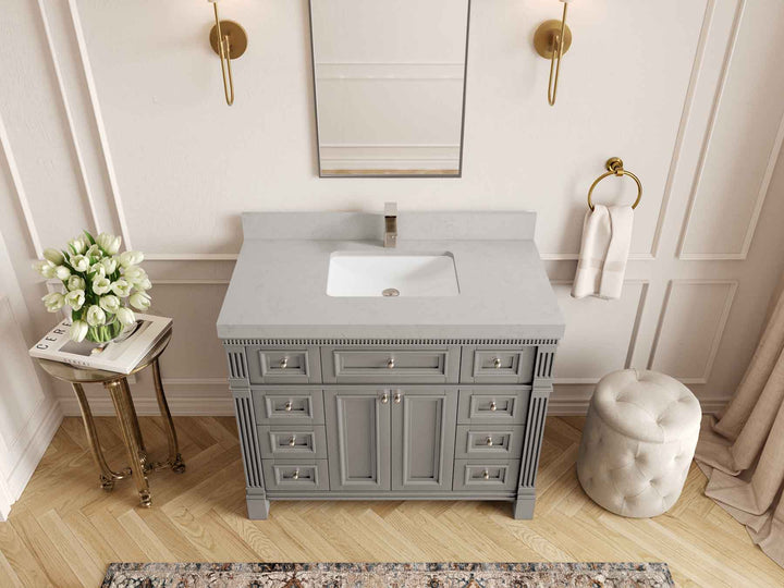 Paris 42 in. W x 22 in. D Single Sink Bathroom Vanity - photo 14
