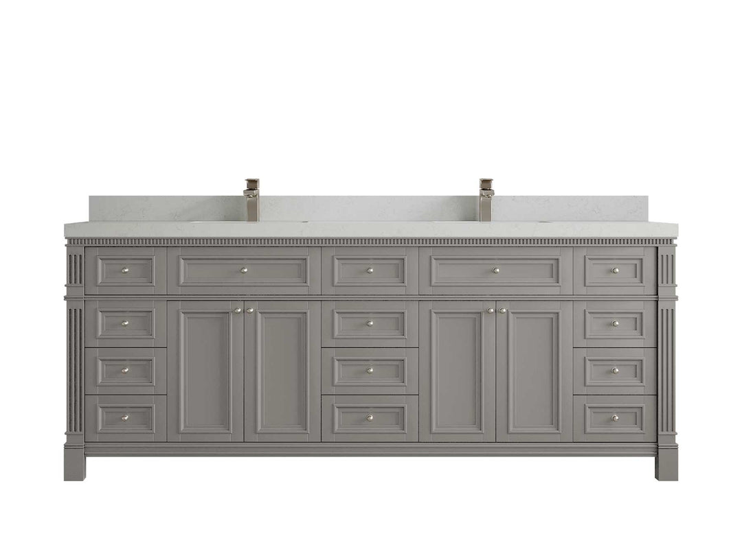 Paris 84 in. W x 22 in. D Double Sink Bathroom Vanity