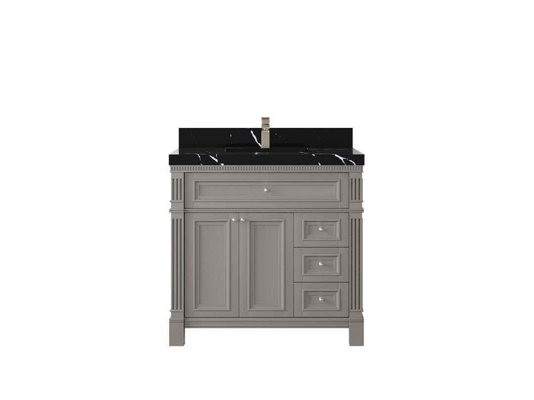 Paris 36 in. W x 22 in. D Center Sink Bathroom Vanity